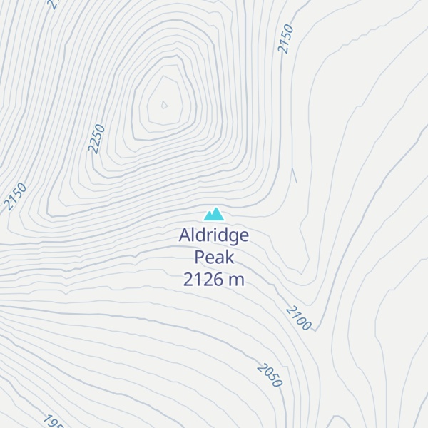 Map of Aldridge Peak