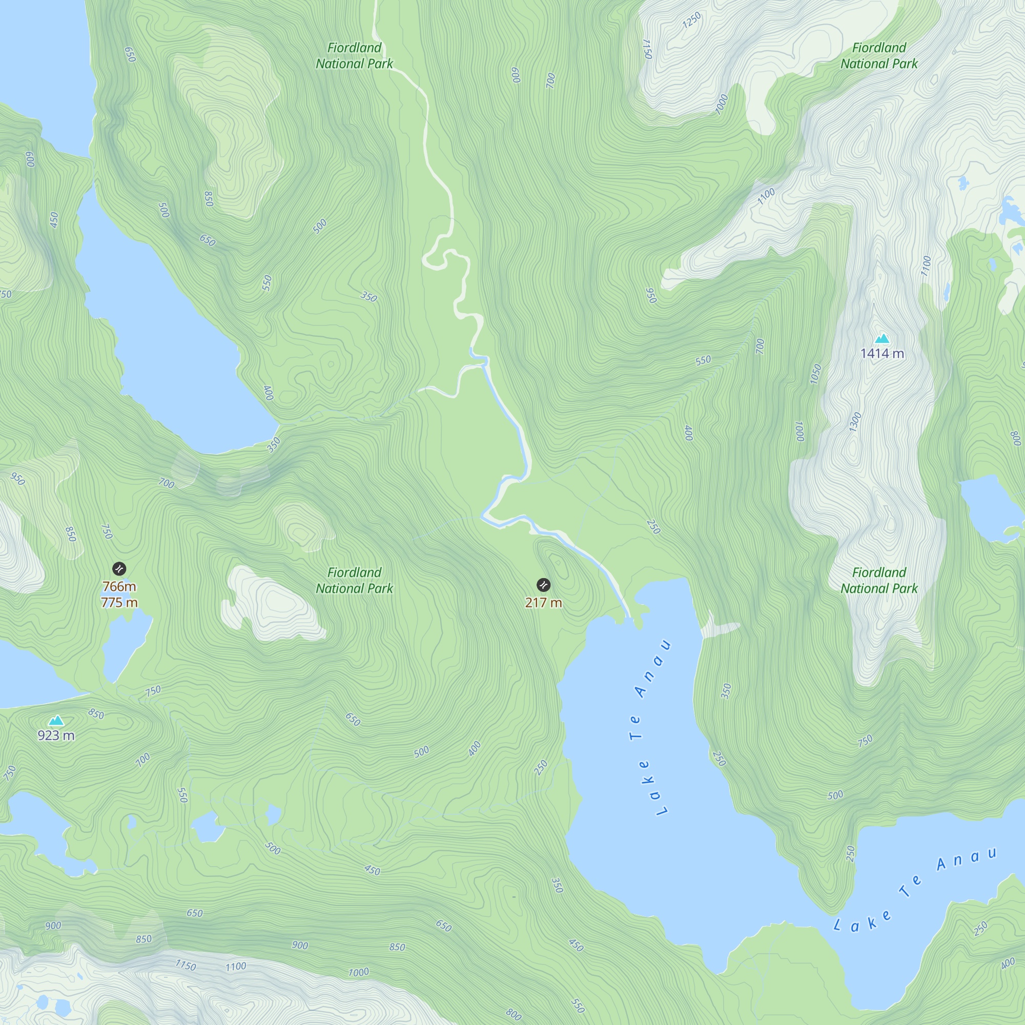 DoC Hut (No public access) map