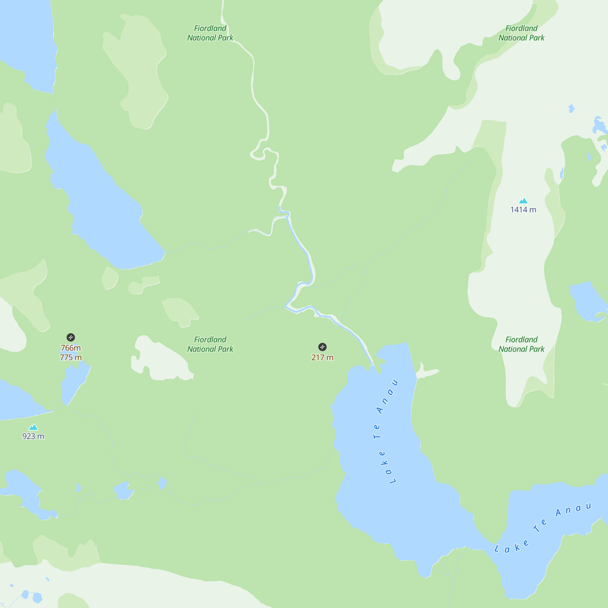 DoC Hut (No public access) map