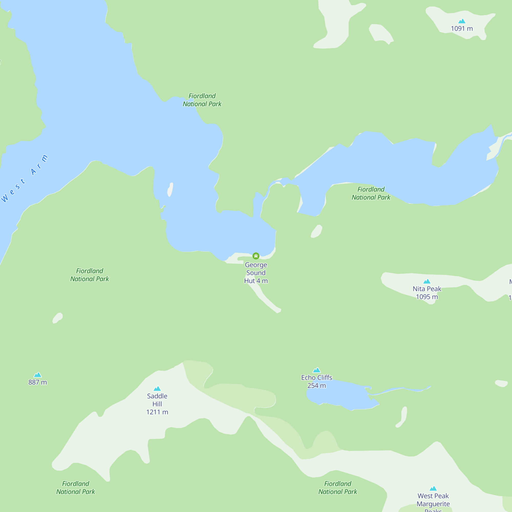 George Sound Hut map