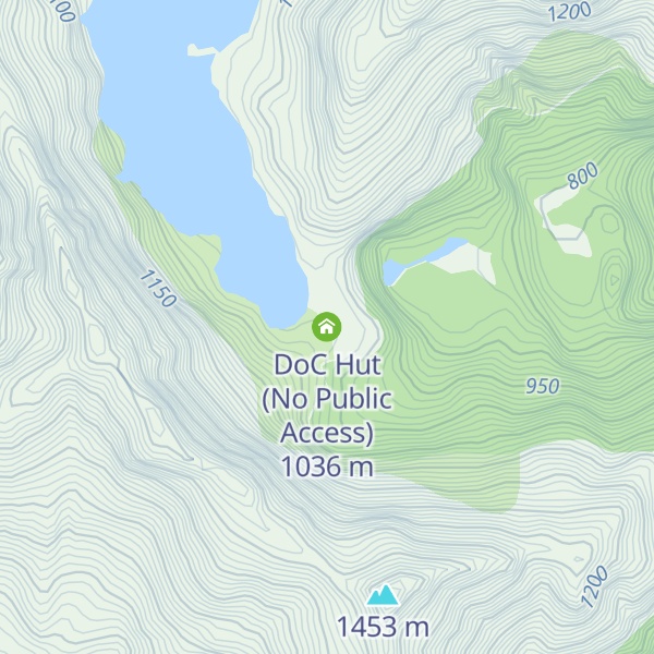 Map of DoC Hut (No Public Access)