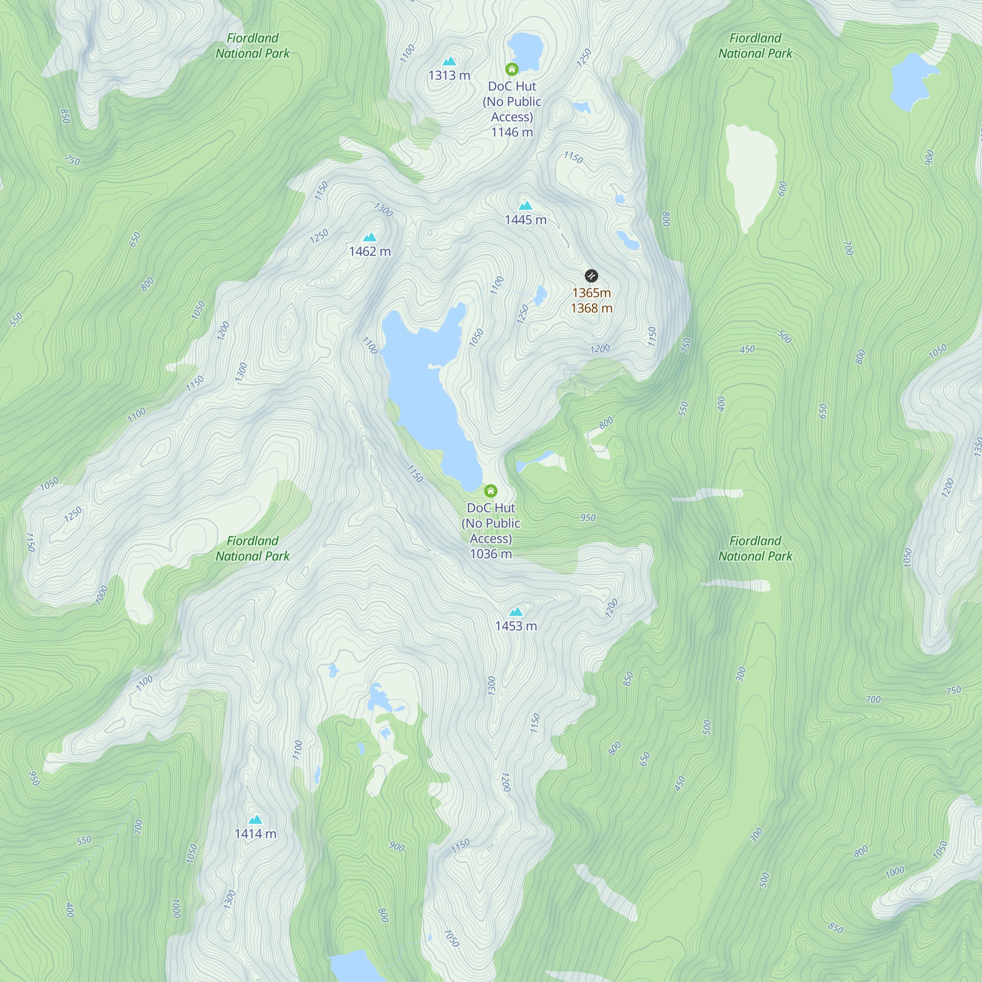 DoC Hut (No Public Access) map