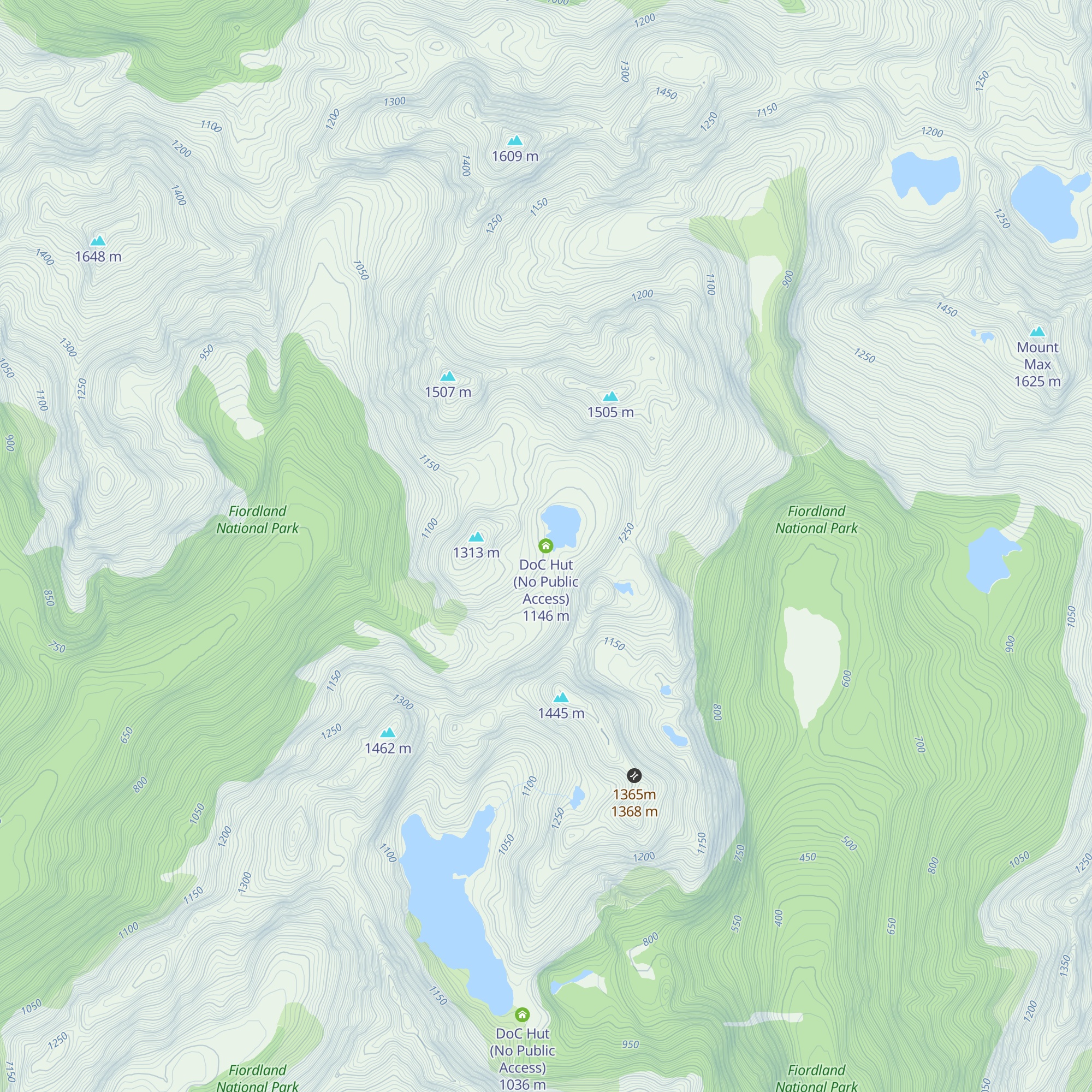 DoC Hut (No Public Access) map