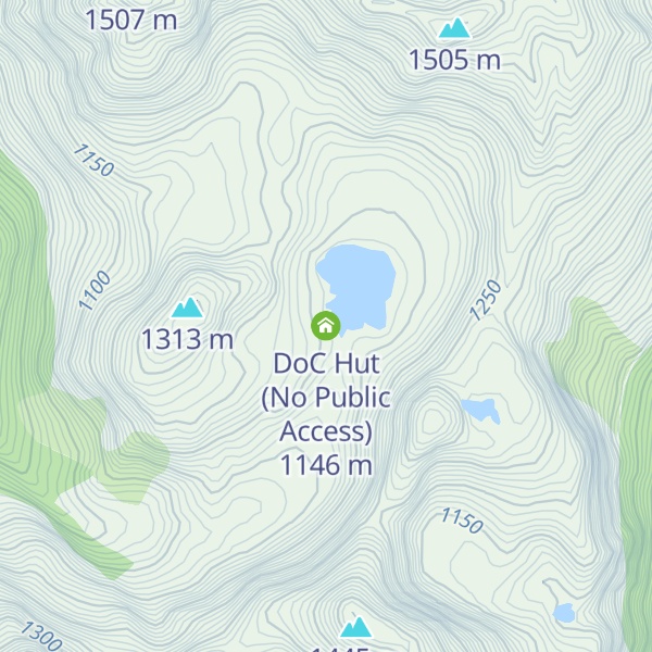 Map of DoC Hut (No Public Access)