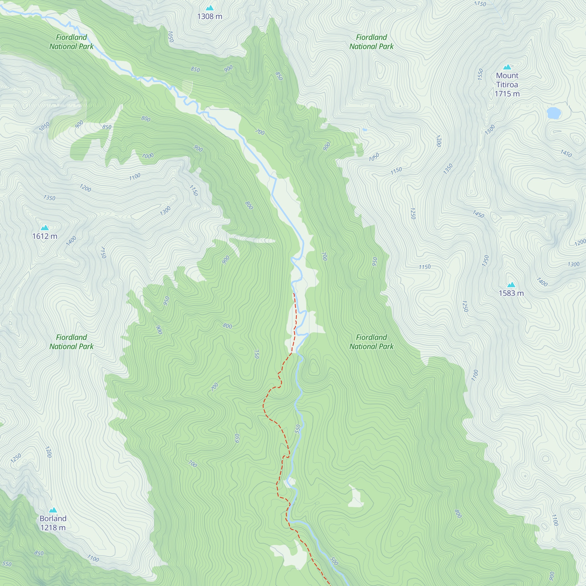 North Borland Hut map