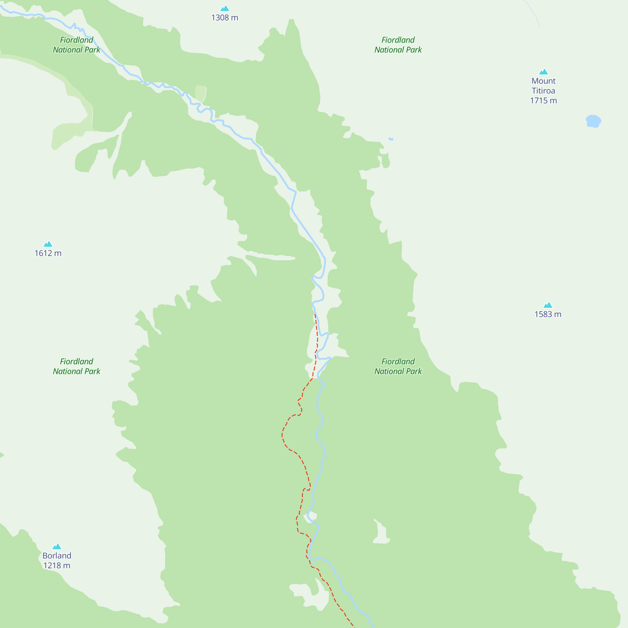 North Borland Hut map