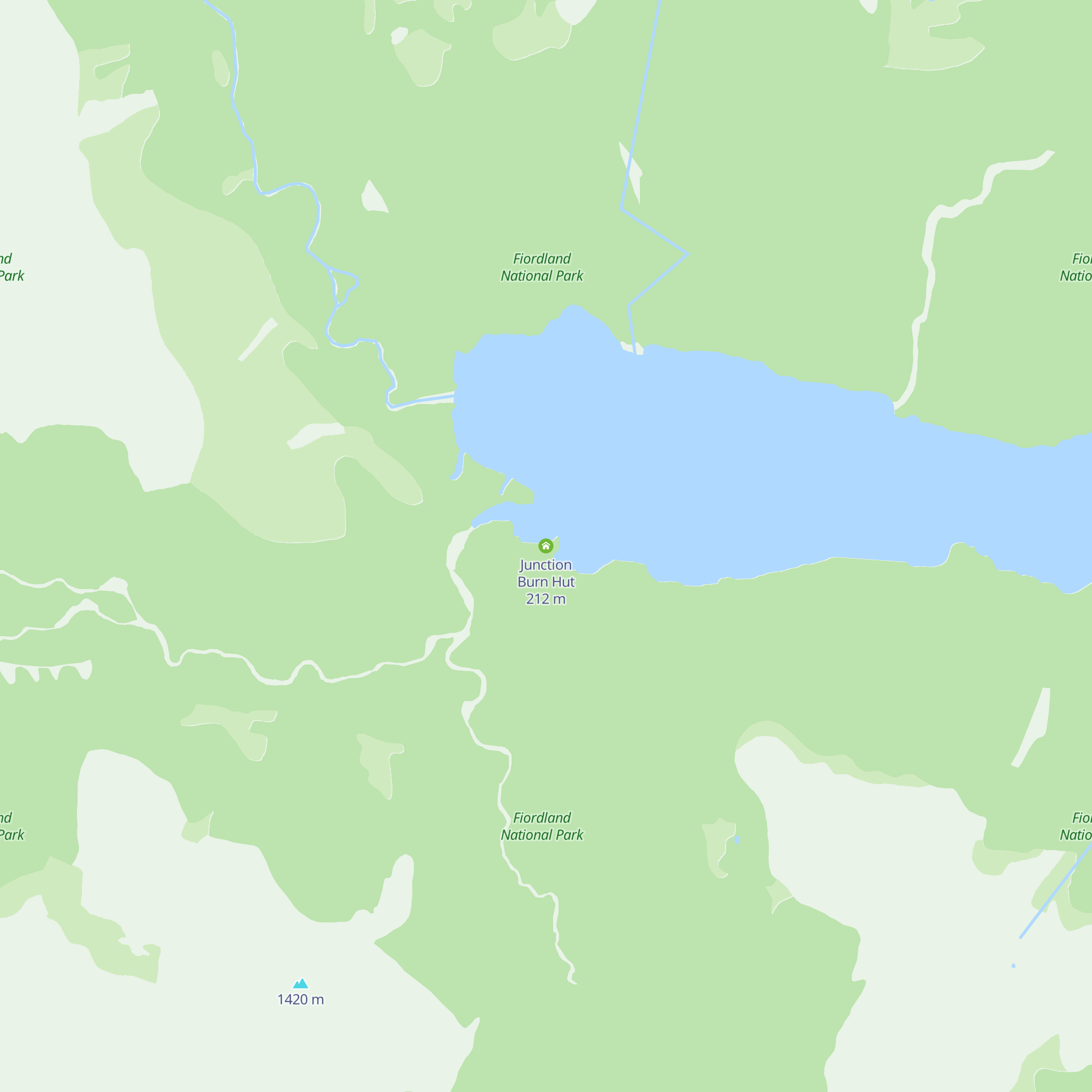 Junction Burn Hut map