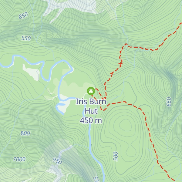 Map of Iris Burn Hut
