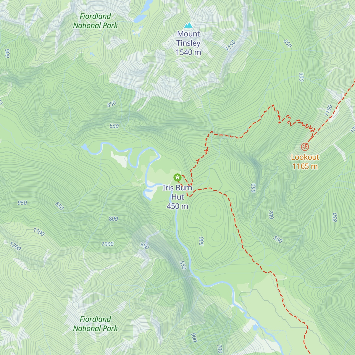 Iris Burn Hut map