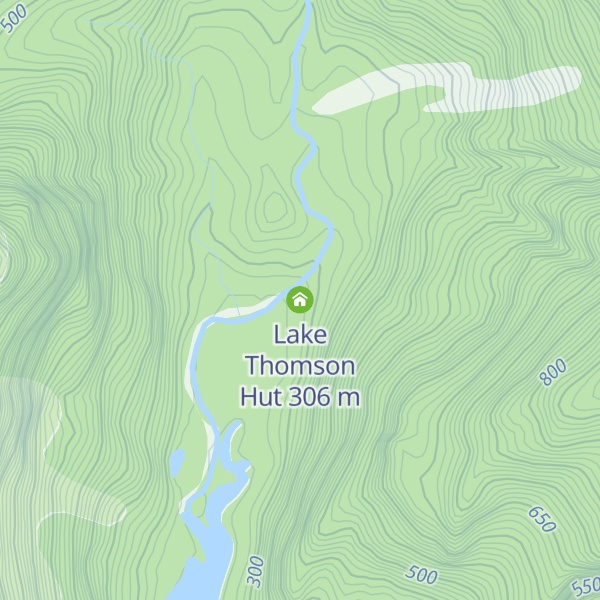 Map of Lake Thomson Hut