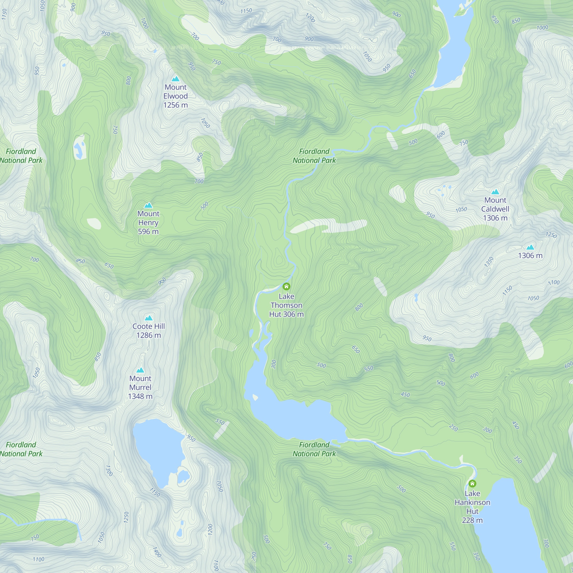 Lake Thomson Hut map