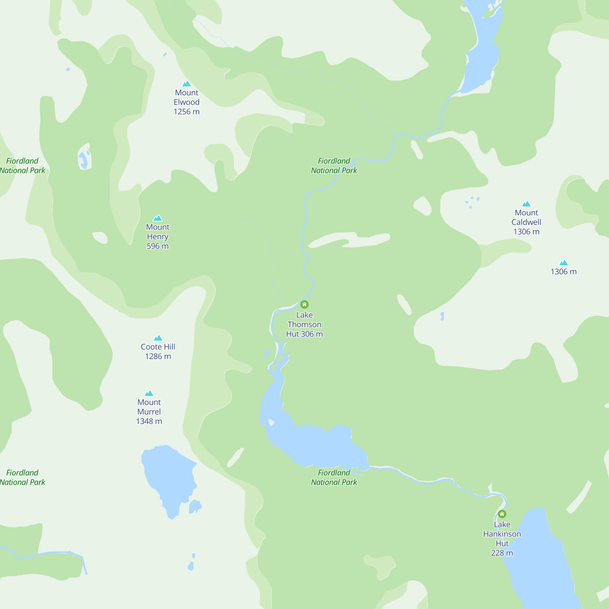 Lake Thomson Hut map