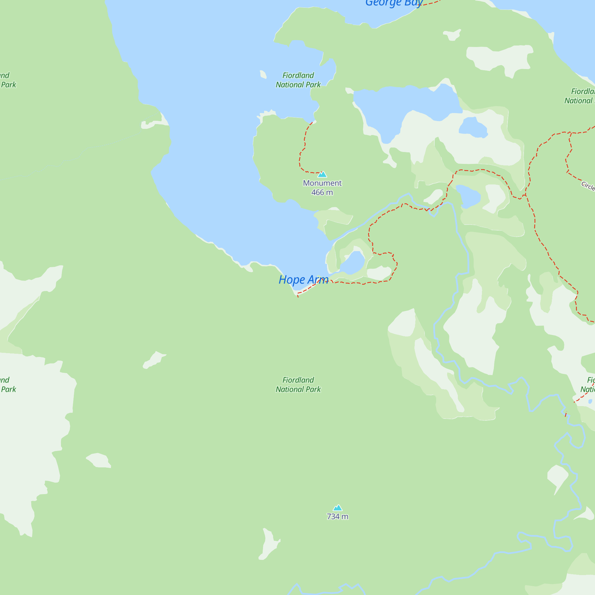 Hope Arm Hut map