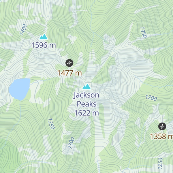 Map of Jackson Peaks