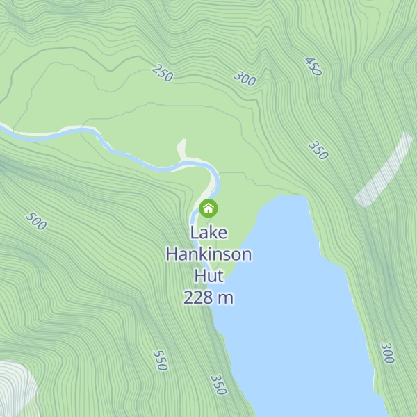 Map of Lake Hankinson Hut