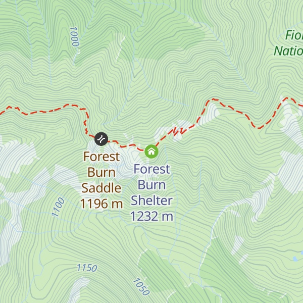 Map of Forest Burn Shelter
