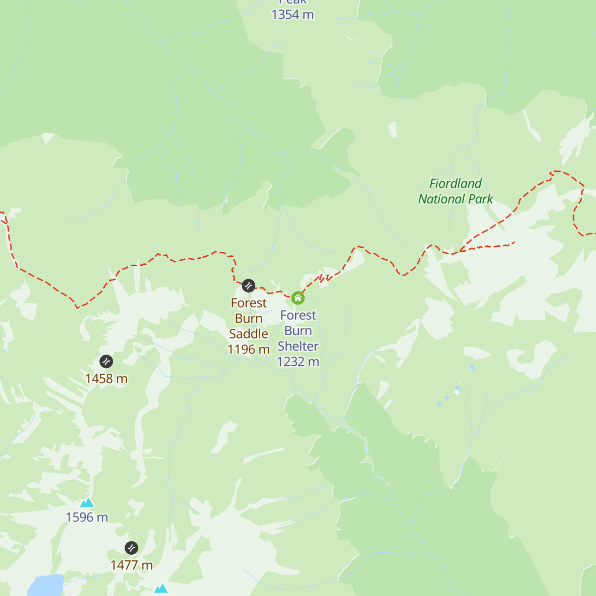Forest Burn Shelter map