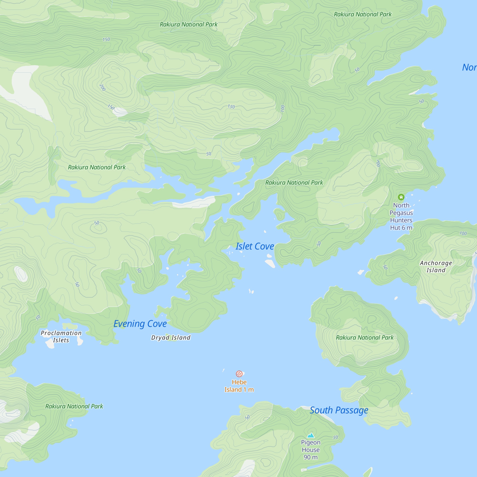South Pegasus Hunters Hut map