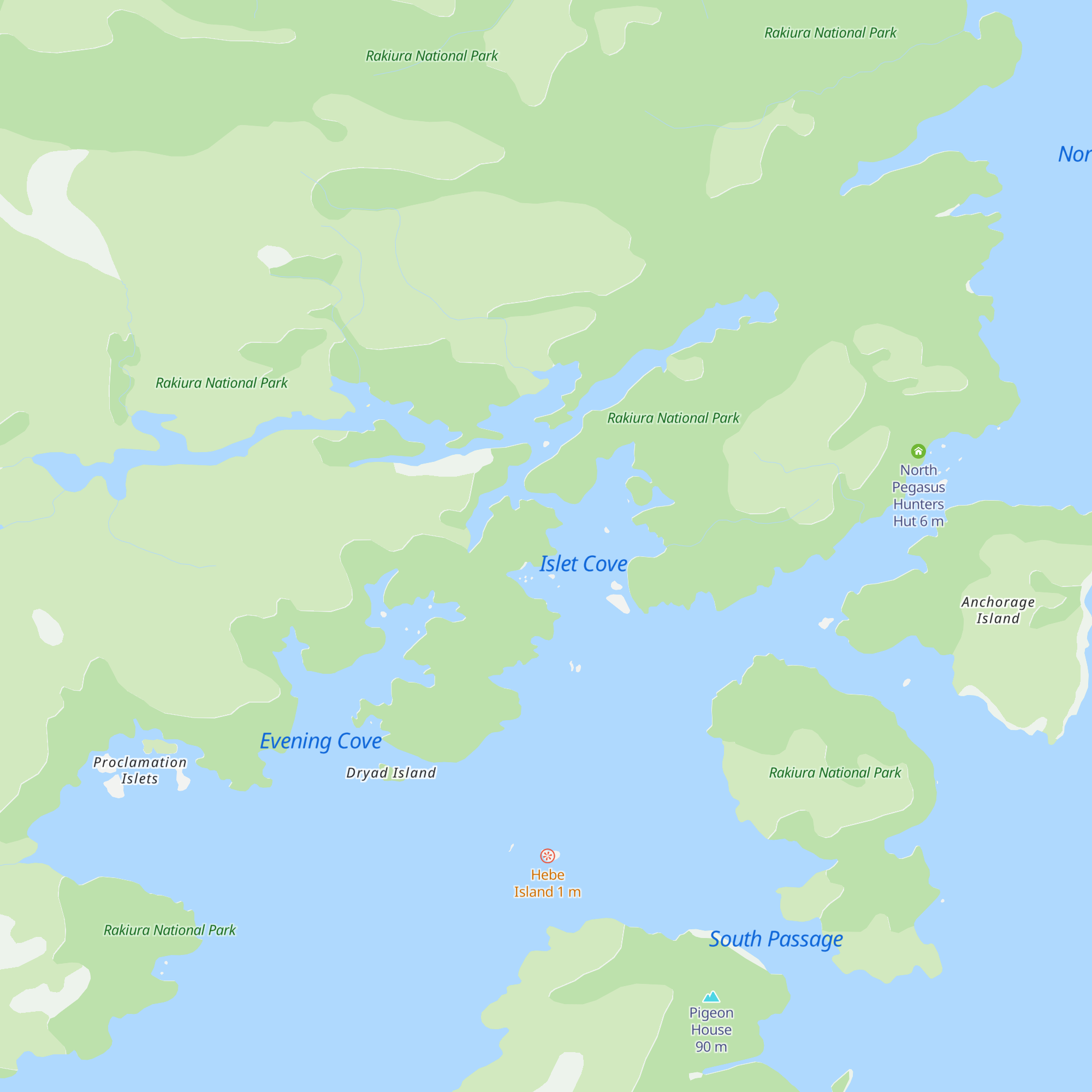 South Pegasus Hunters Hut map