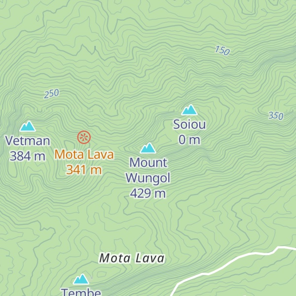 Map of Mount Wungol
