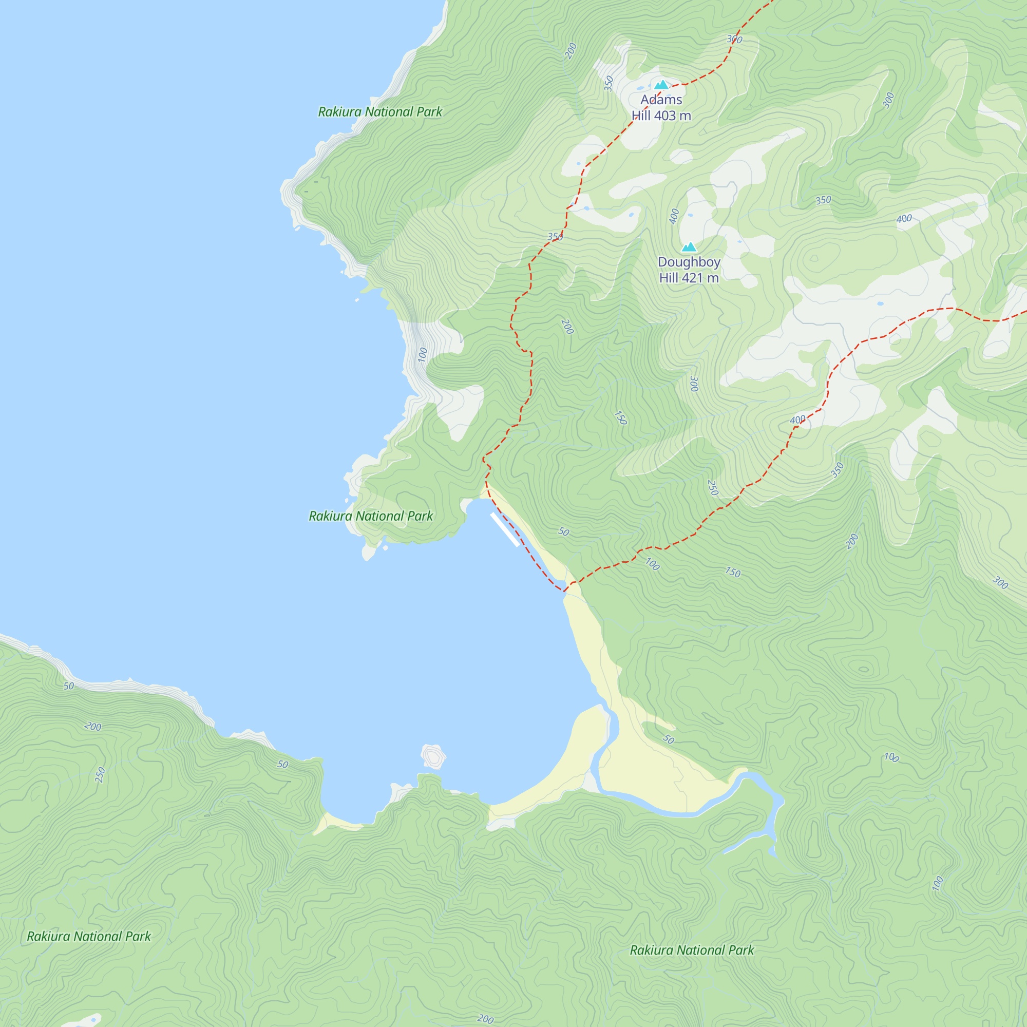 Doughboy Bay Hut map