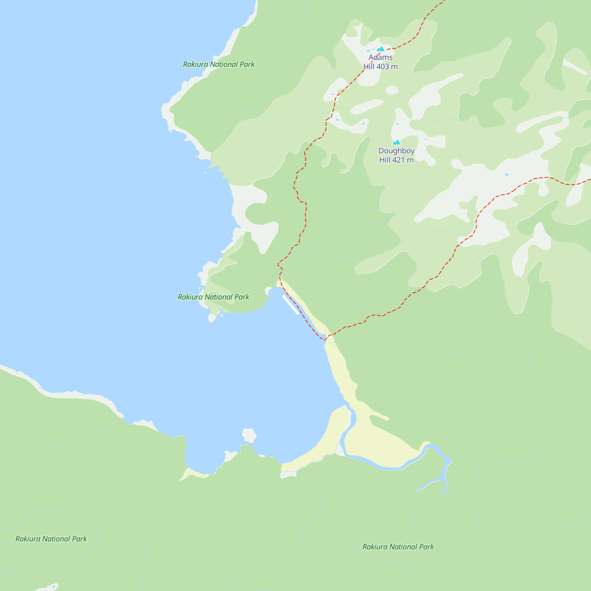 Doughboy Bay Hut map