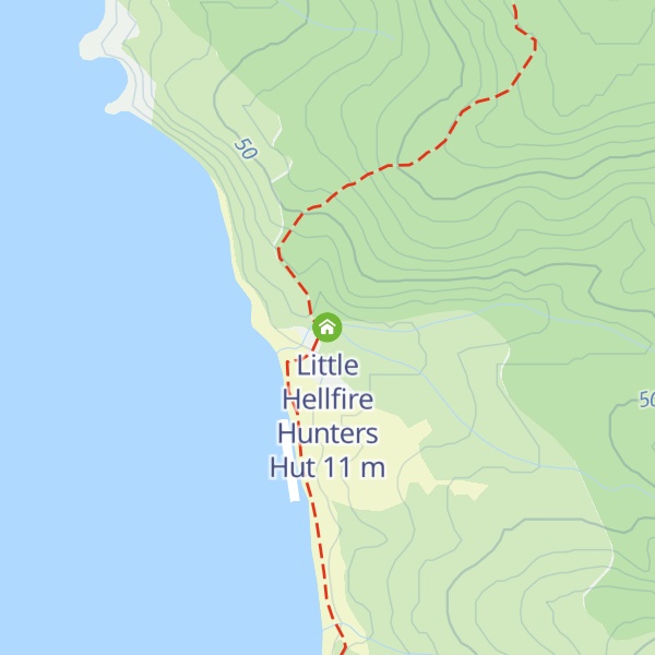 Map of Little Hellfire Hunters Hut