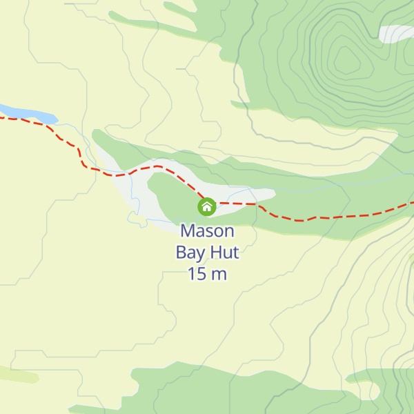 Map of Mason Bay Hut
