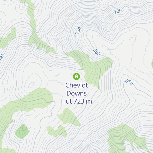 Map of Cheviot Downs Hut