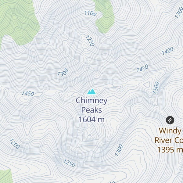 Map of Chimney Peaks