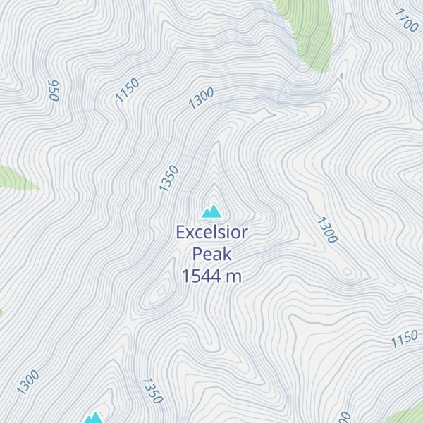 Map of Excelsior Peak