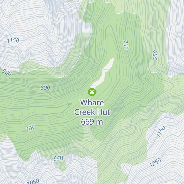 Map of Whare Creek Hut