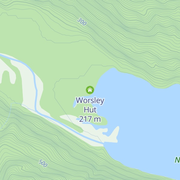 Map of Worsley Hut