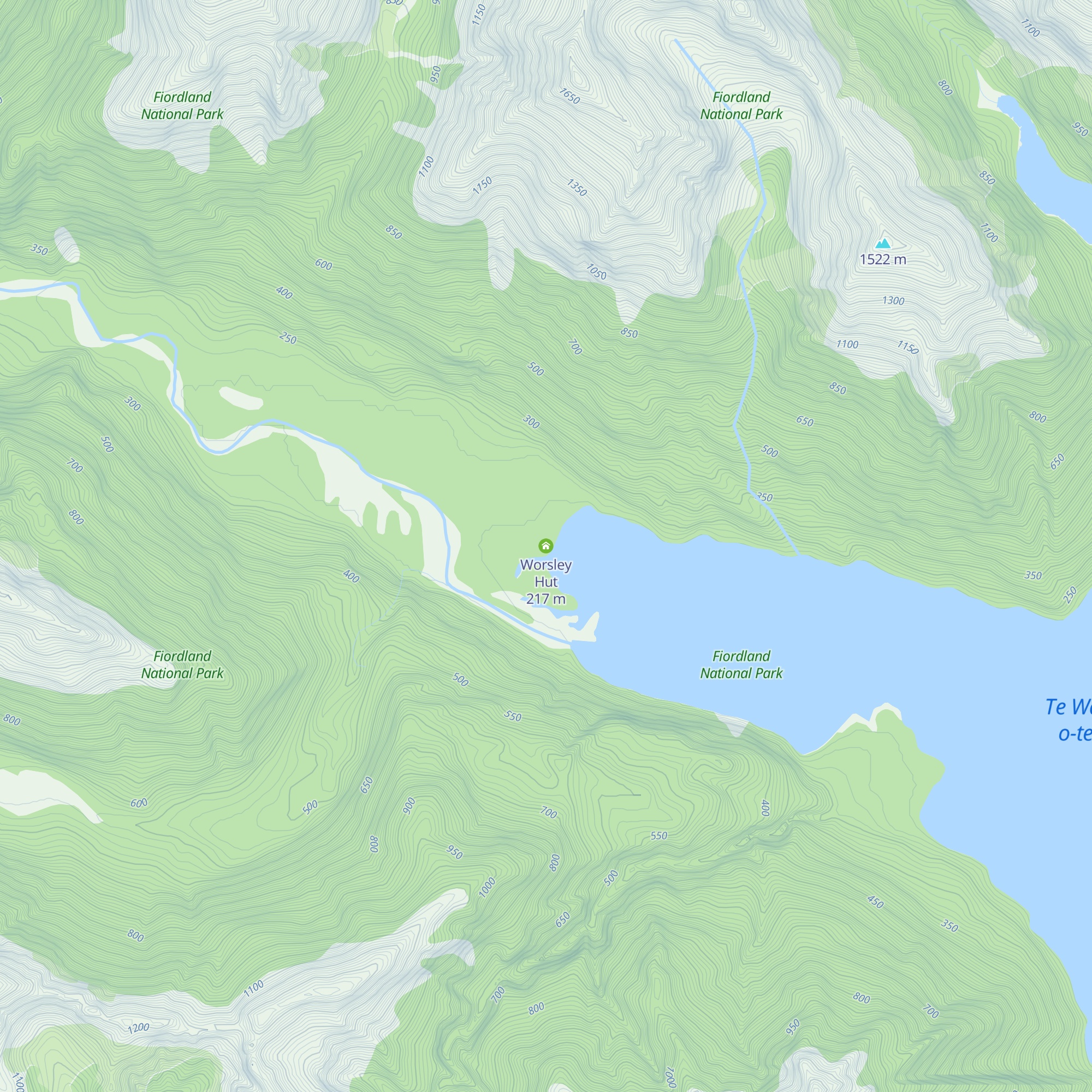 Worsley Hut map