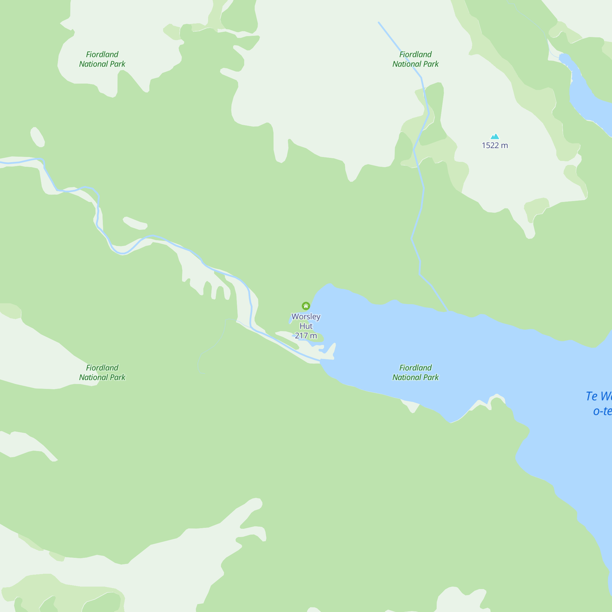 Worsley Hut map