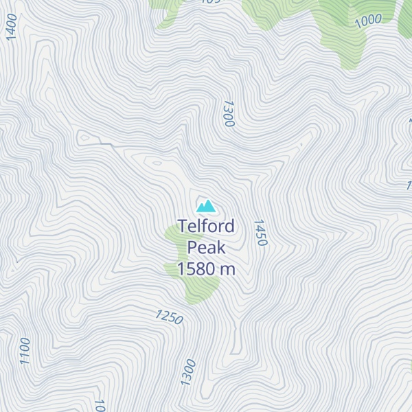 Map of Telford Peak