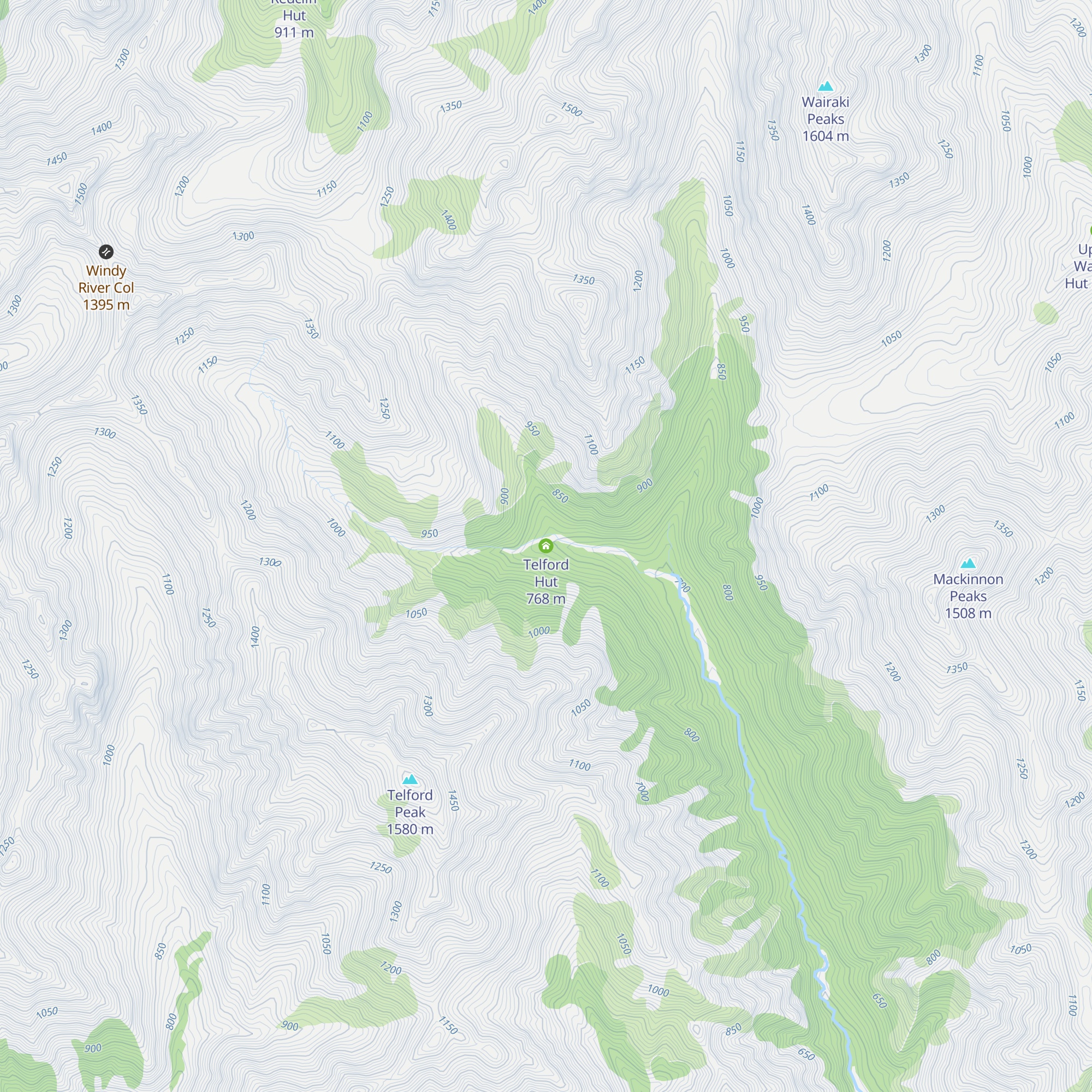 Telford Hut map