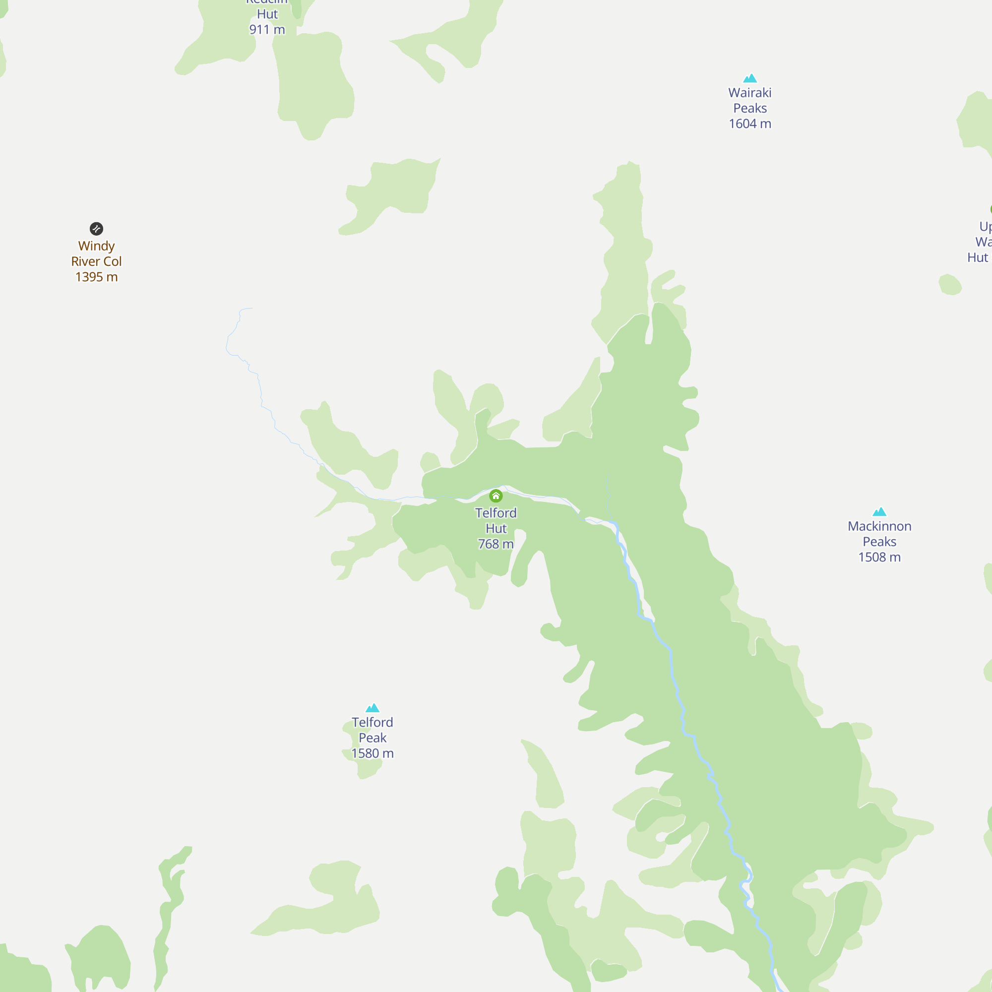 Telford Hut map
