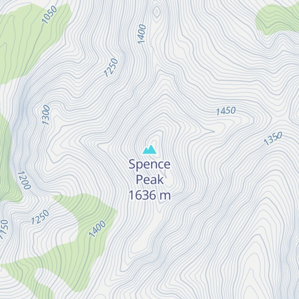 Map of Spence Peak