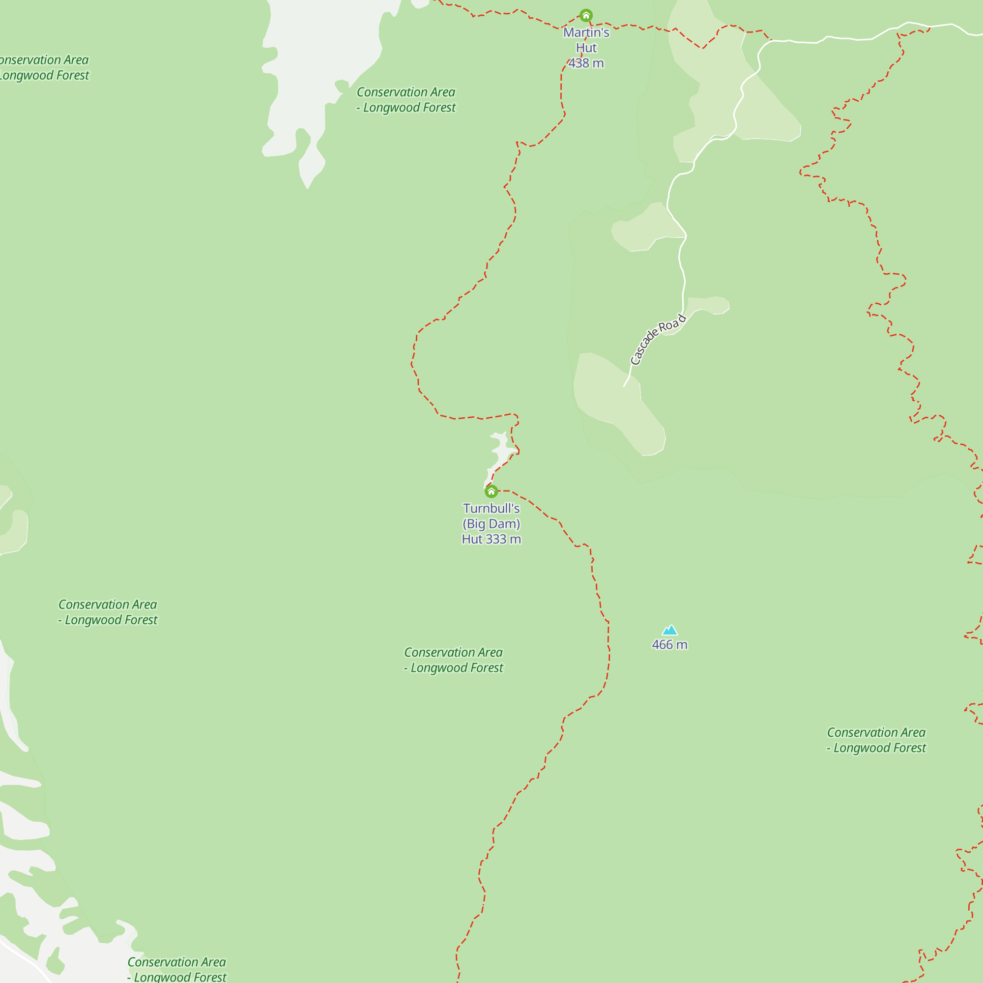 Turnbull's (Big Dam) Hut map