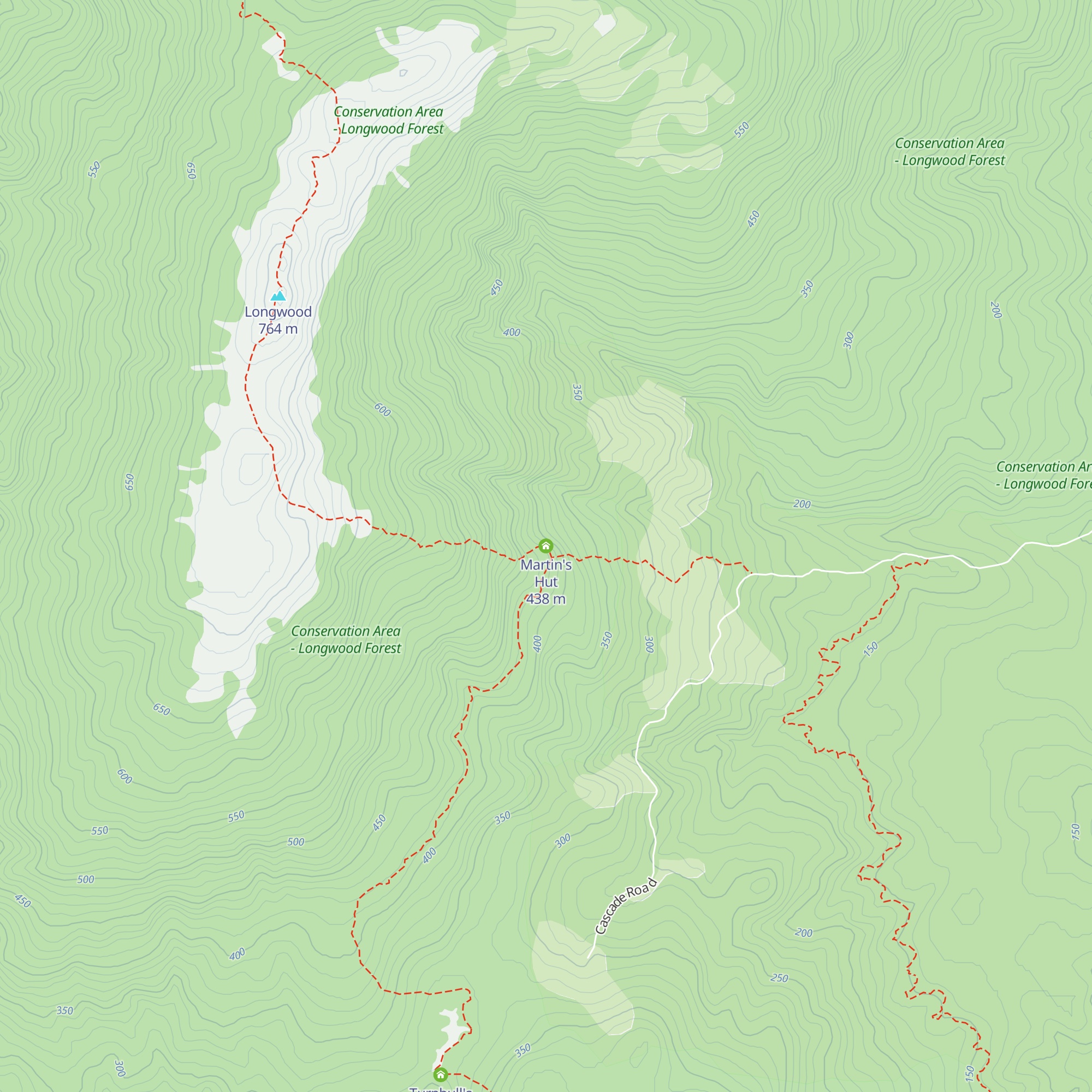 Martin's Hut map