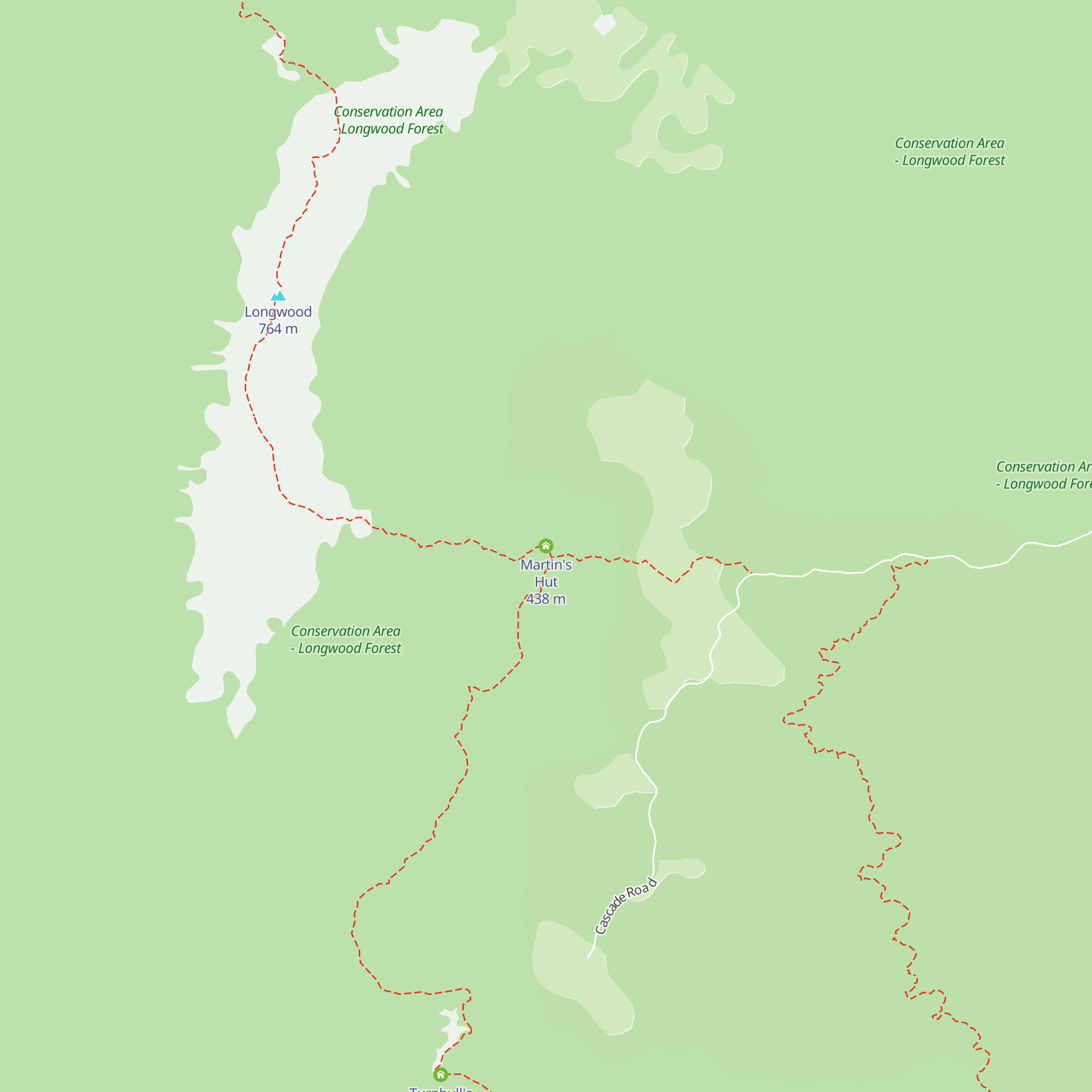 Martin's Hut map
