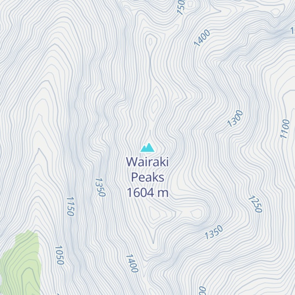 Map of Wairaki Peaks