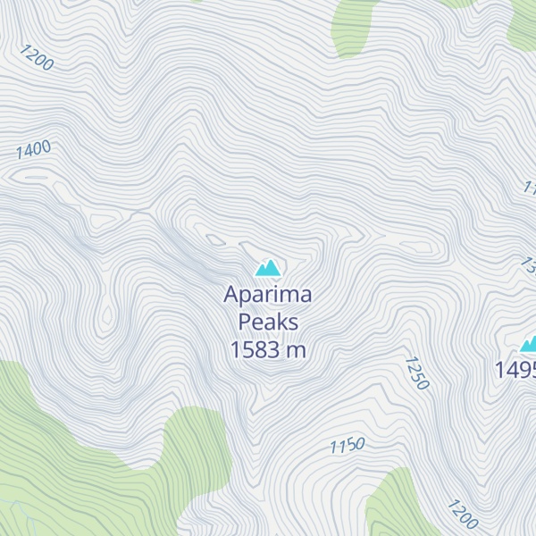 Map of Aparima Peaks