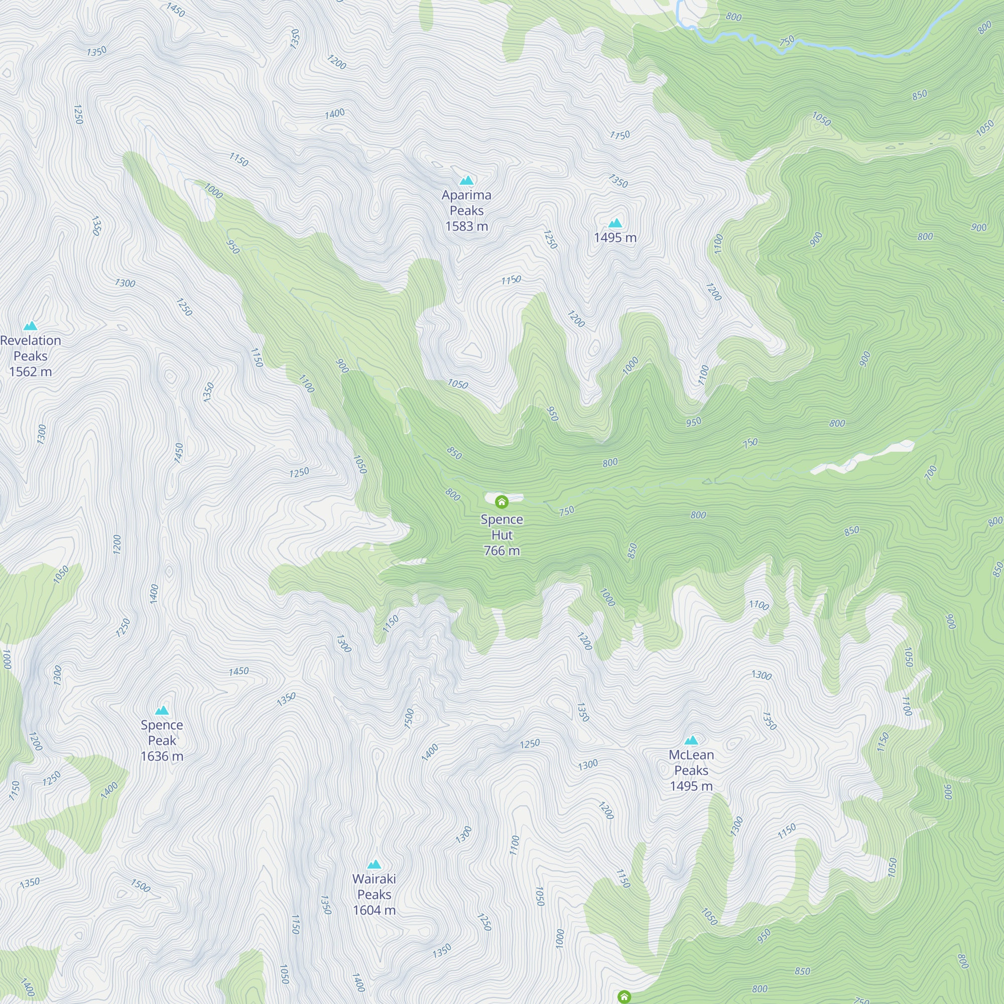 Spence Hut map