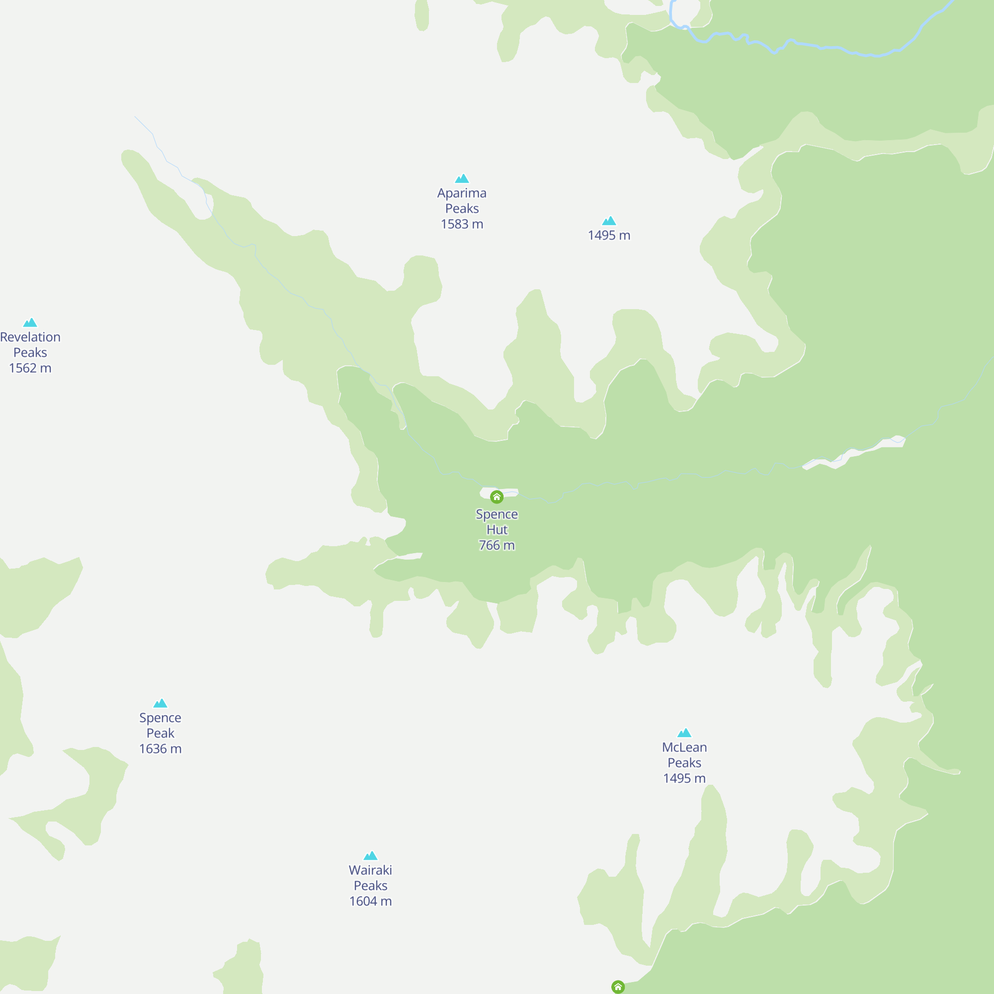 Spence Hut map