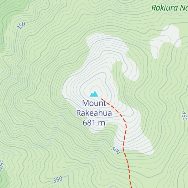 Map of Mount Rakeahua