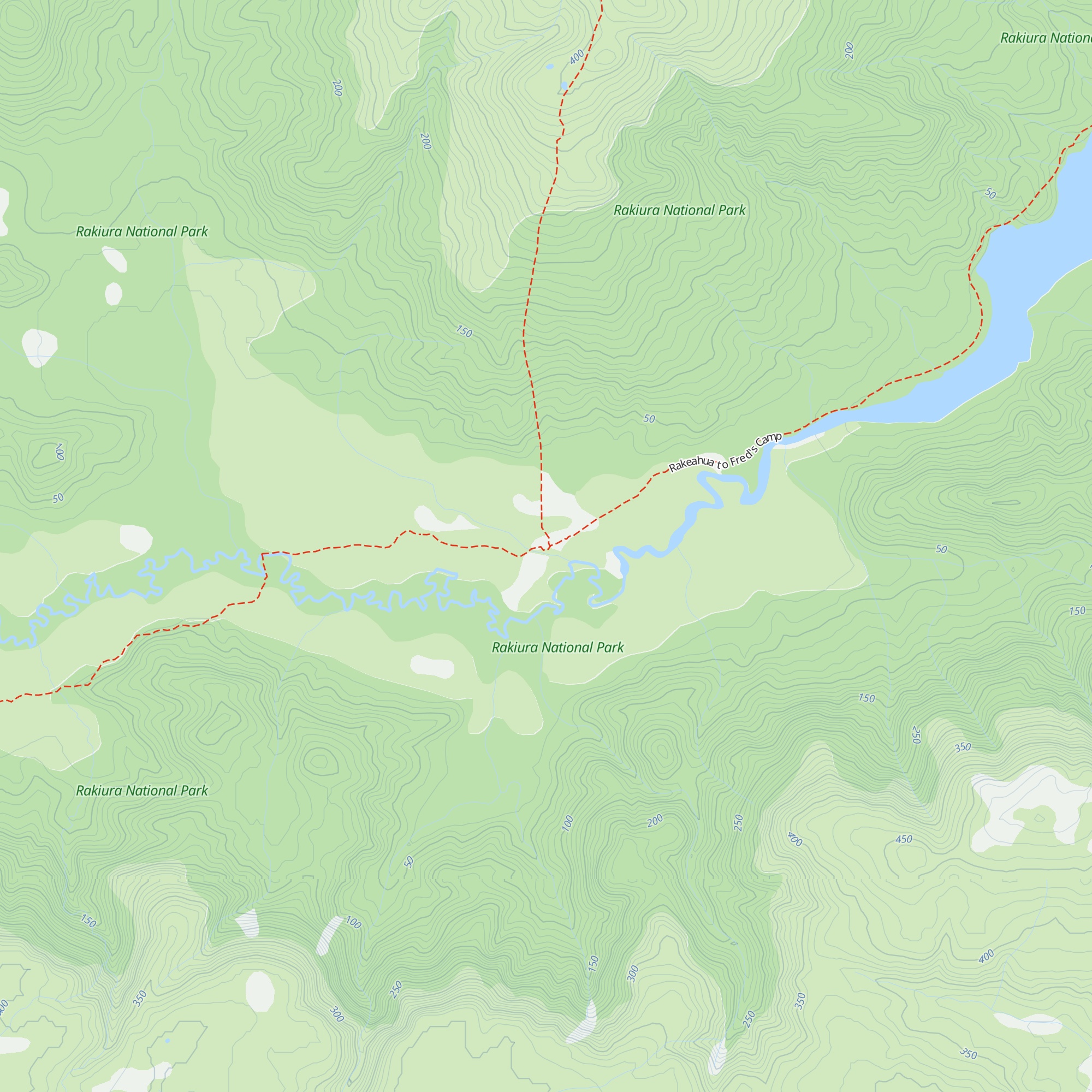 Rakeahua Hut map