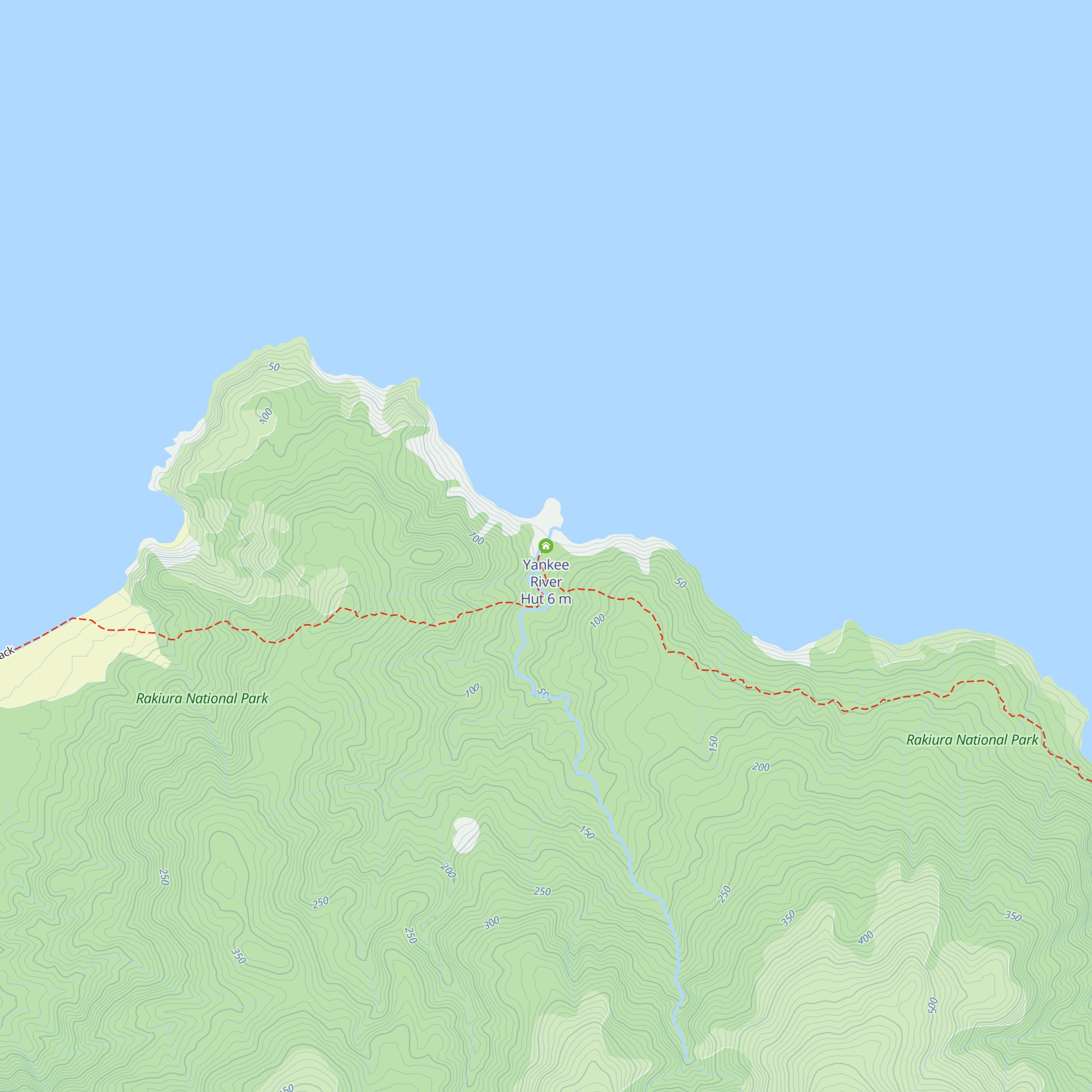 Yankee River Hut map