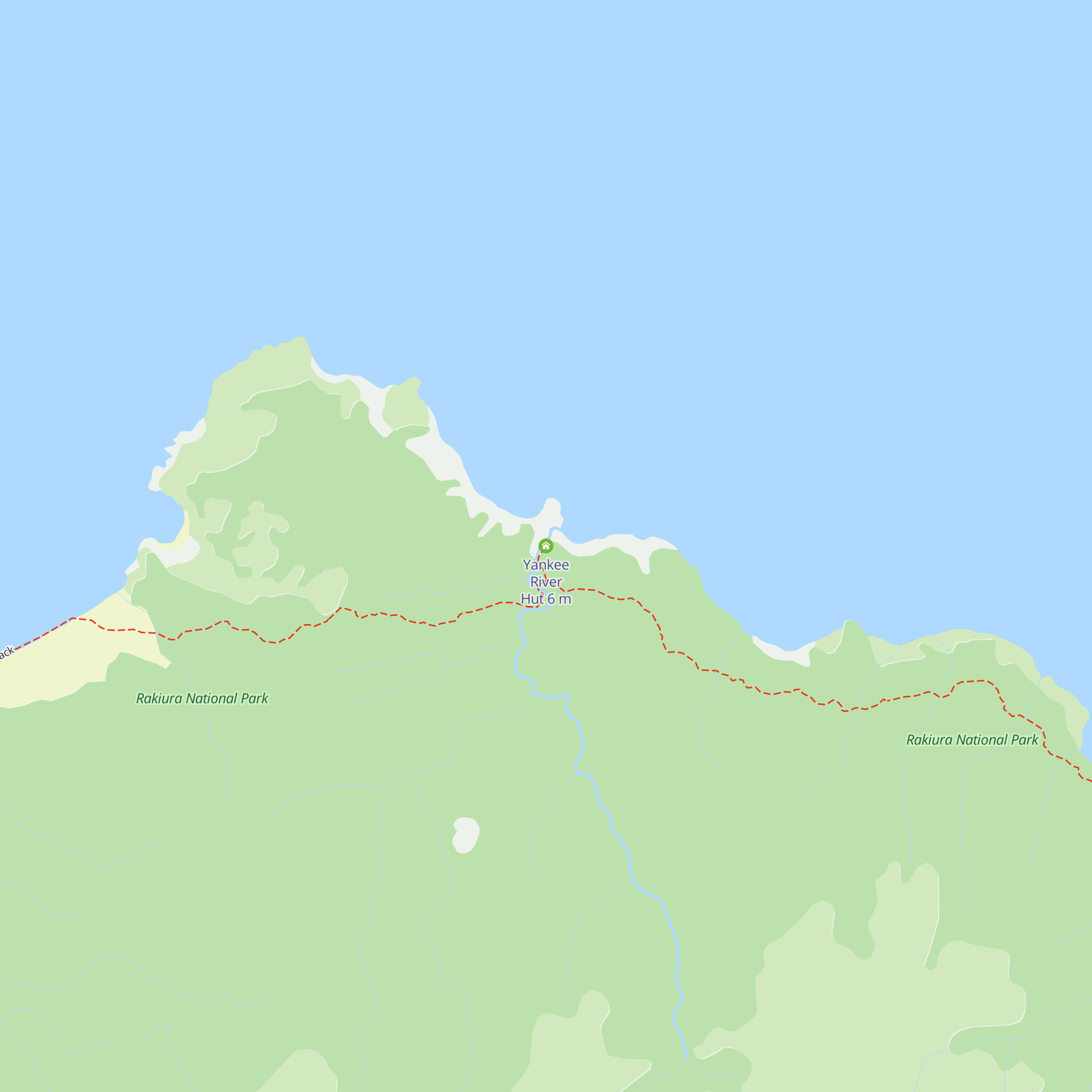 Yankee River Hut map